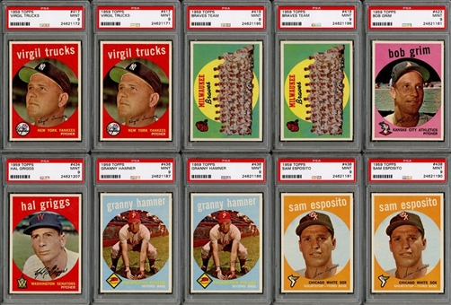 1959 Topps High Grade Collection (417) Including Many PSA MINT 9 Examples!